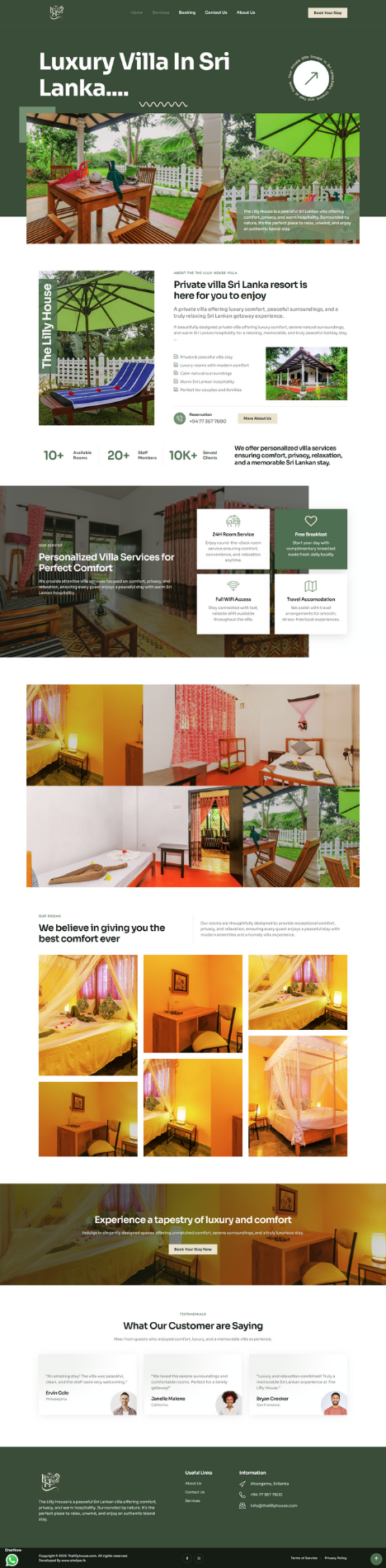 Lillyhouse Villa Resort Website