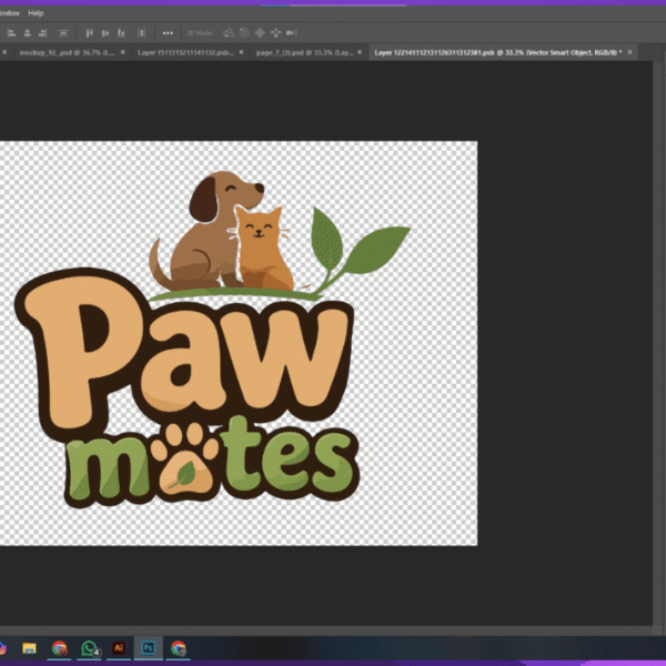 PawMates Logo Design By Ehelper.lk